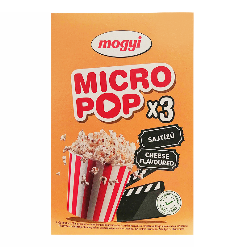 Mogyi Micro Popcorn pattogatni való kukorica 3x100 g sajtos Webáruház