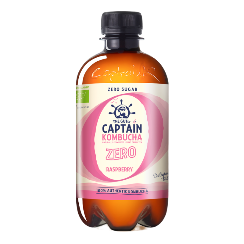 The Gutsy Captain bio kombucha élőflórás tea 400 ml zero málna (2023.07