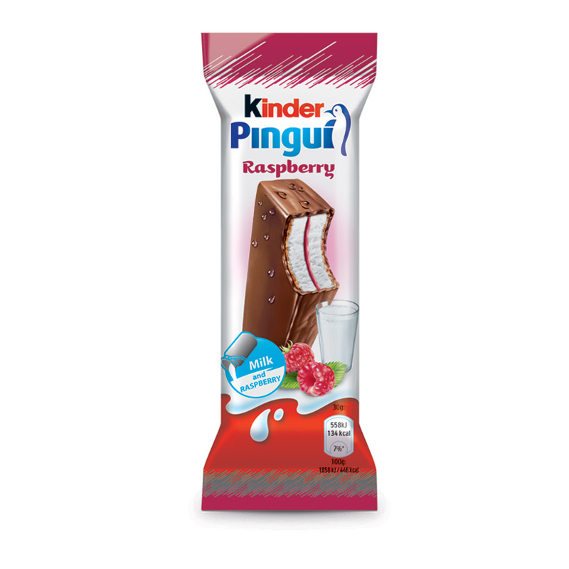 Kinder Pingui töltött tejes piskótaszelet 32 g málnás (Ferrero
