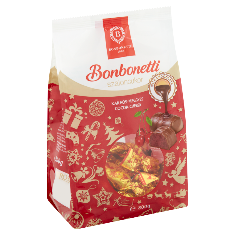 Bonbonetti szaloncukor 300 g kaka s meggyes tejcsokol d val