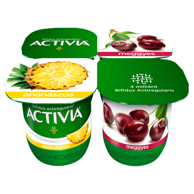 Danone Activia élőflórás krémes gyümölcsjoghurt 4x125 g meggy és ananász Webáruház 0 Ft