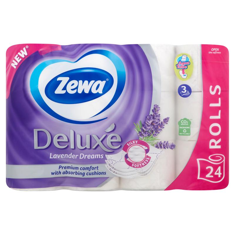 Zewa Deluxe toalettpap r 24 tekercs 3 r teg levendula Web ruh z