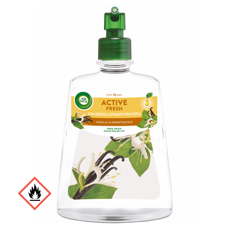 Air Wick Active Fresh légfrissítő utántöltő Vanília és jázminlonc, 228 ml