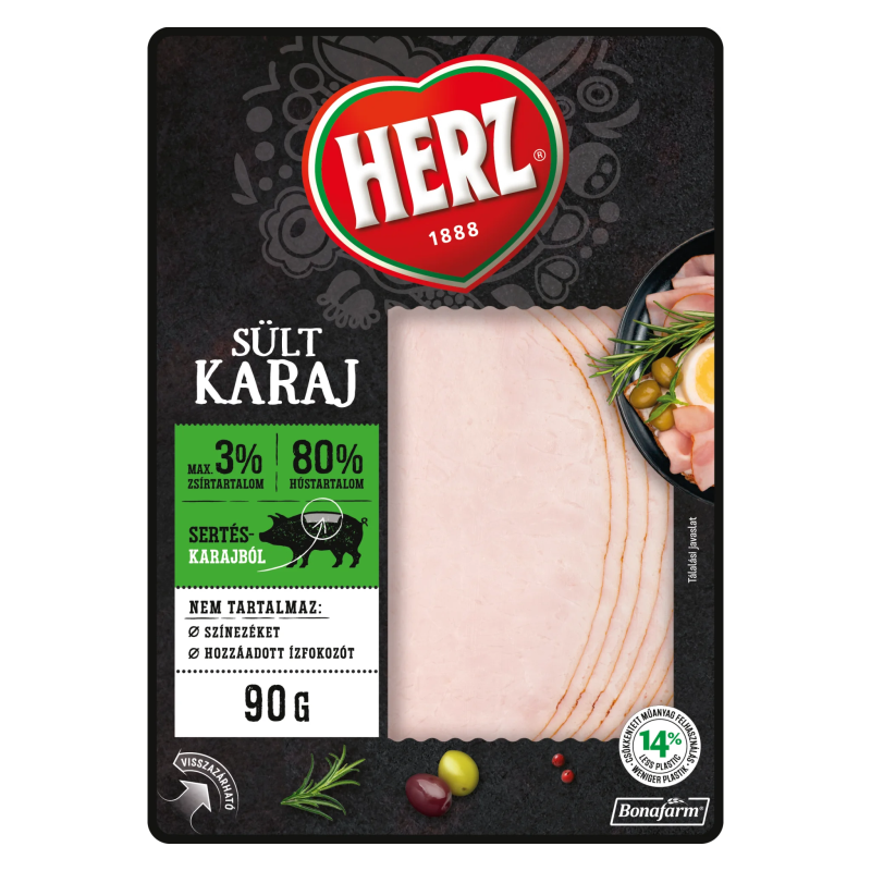 Herz s lt karaj 90 g szeletelt lakt zmentes glut nmentes